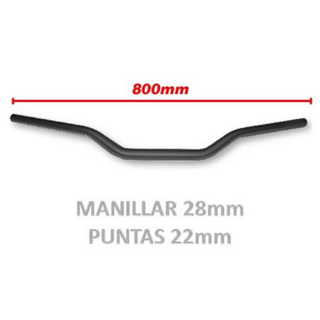 MANILLAR 28mm (NEGRO)