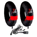 CALENTADORES NEUMATICOS X-FOUR 17" MOTO 3 NEGROS CON REGULADOR