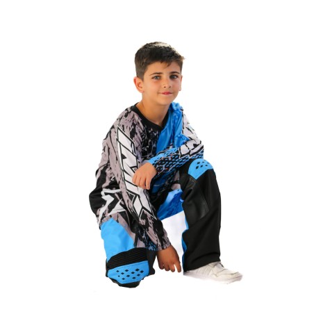 CAMISETA CROSS XFOUR AZUL NIÑO MODELO 3K