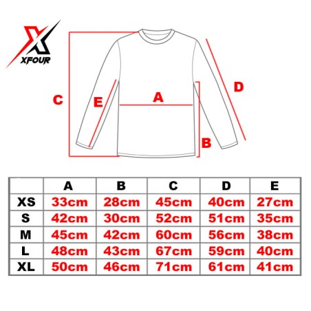 CAMISETA CROSS XFOUR ROJO NIÑO MODELO 3K