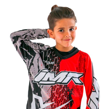 CAMISETA CROSS XFOUR ROJO NIÑO MODELO 3K