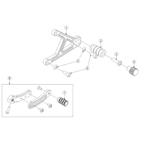 Despiece GP 12 220cc (ESTRIBERA IZQUIERDA)