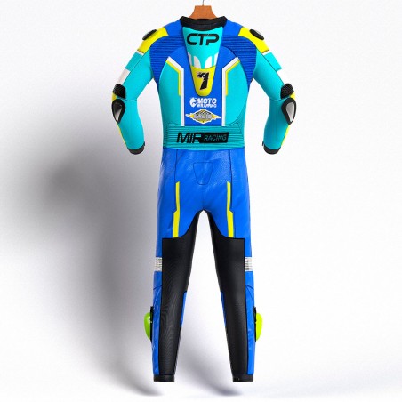 MONO XFOUR NIÑO MODELO AZUL Y AMARILLO FLUOR CTP X MIR RACING