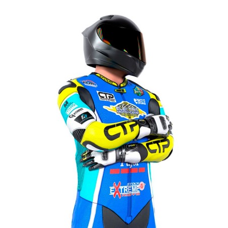 MONO XFOUR NIÑO MODELO AZUL Y AMARILLO FLUOR CTP X MIR RACING