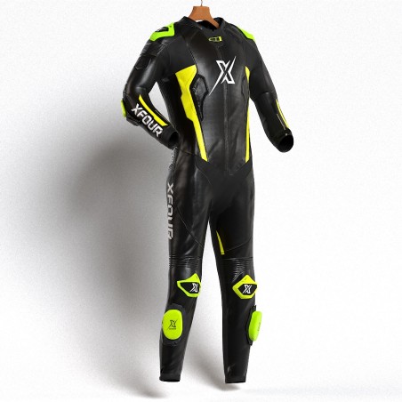 MONO XFOUR ADULTO MODELO NEGRO Y AMARILLO FLUOR 2025