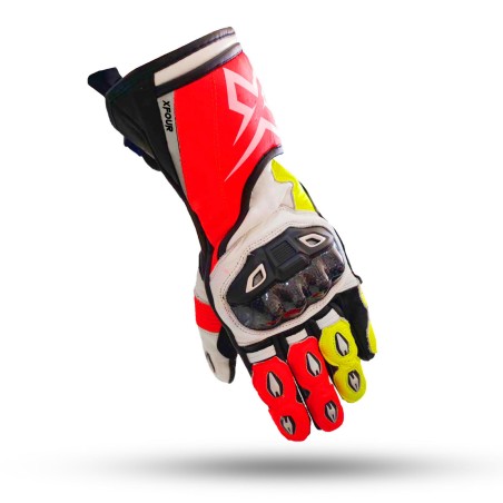 GUANTES ASFALTO NIÑO XFOUR NARANJA Y AMARILLO FLUOR 2K23