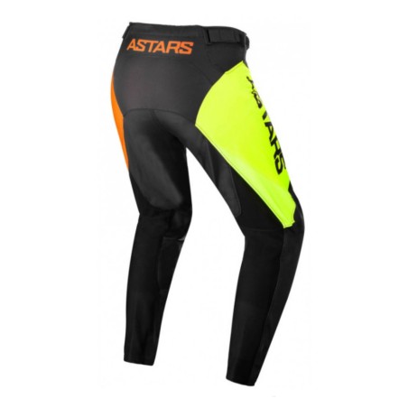 PANTALON CROSS NIÑO RACER COMPASS NEGRO & CORAL ALPINESTARS