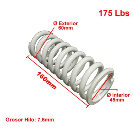 MUELLE AMORTIGUADOR DNM 160mm 175lbs di45mm