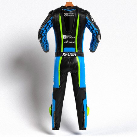 MONO XFOUR NIÑO MODELO AZUL Y AMARILLO FLUOR DEPORTE GALEGO