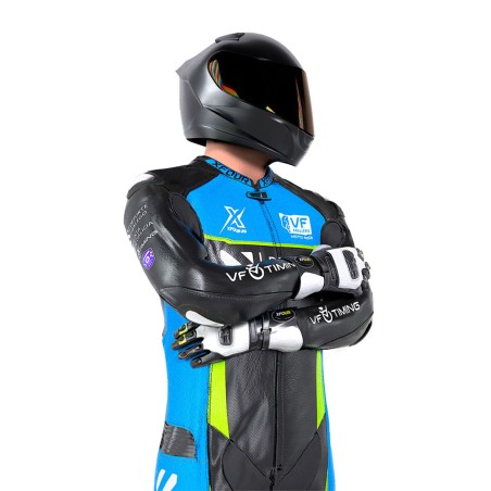 MONO XFOUR NIÑO MODELO AZUL Y AMARILLO FLUOR DEPORTE GALEGO