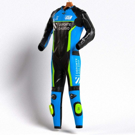 MONO XFOUR NIÑO MODELO AZUL Y AMARILLO FLUOR DEPORTE GALEGO