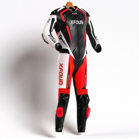 MONO XFOUR ADULTO MODELO ROJO FLUOR BLANCO Y NEGRO