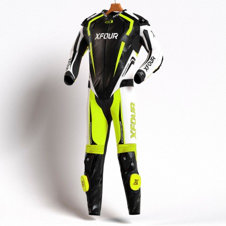 MONO XFOUR ADULTO MODELO AMARILLO FLUOR BLANCO Y NEGRO