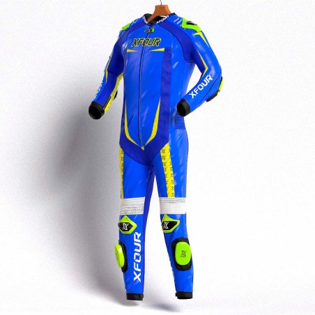 MONO XFOUR ADULTO AZUL Y AMARILLO FLUOR MODELO