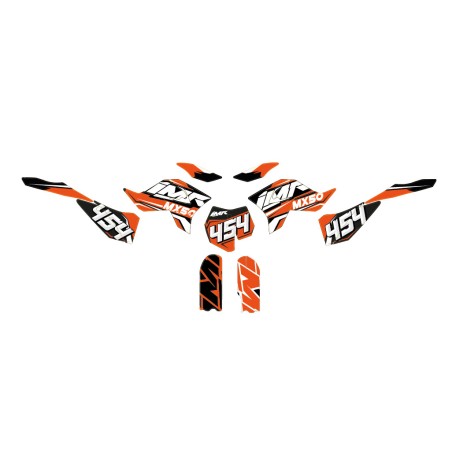 KIT ADHESIVOS MX50 9cv IMR REPLICA KTM 50 - NARANJA