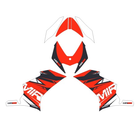 KIT ADHESIVOS GP10 / GP12 NARANJA NEW DESIGN