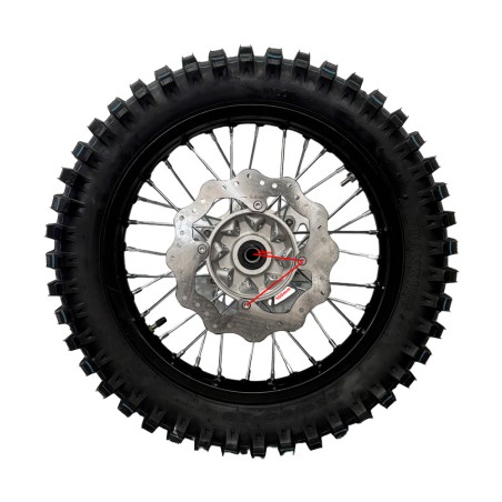 RUEDA TRASERA COMPLETA IMR CROSS 16" (TIPO HONDA, INCLUYE DISCO Y CORONA)