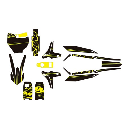 ADHESIVOS E-SX NEGRO Y AMARILLO FLUOR