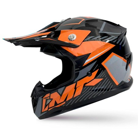CASCO NIÑO IMR MX WOLF NARANJA