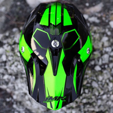 CASCO NIÑO IMR MX WOLF VERDE