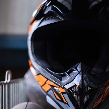 CASCO NIÑO IMR MX WOLF NARANJA