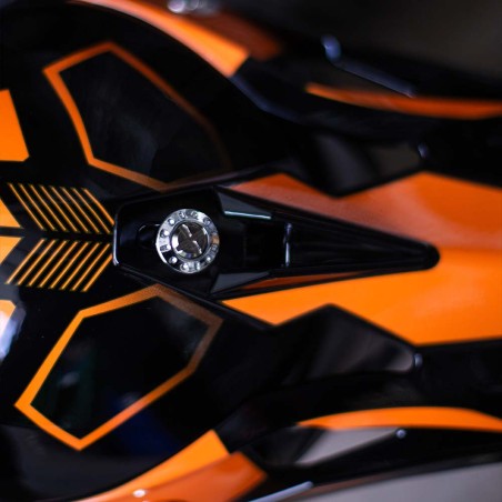 CASCO NIÑO IMR MX WOLF NARANJA