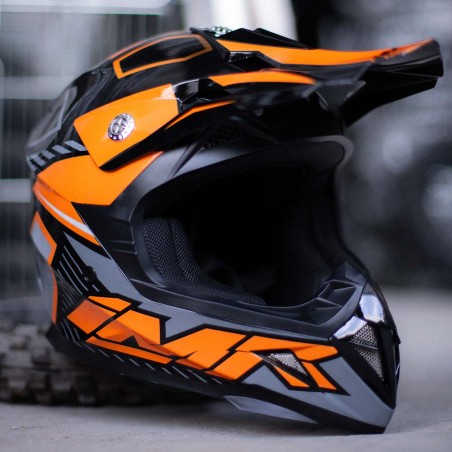 CASCO NIÑO IMR MX WOLF NARANJA