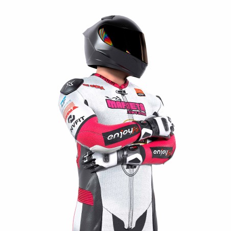 MONO XFOUR NIÑO MODELO MARIETA x MIR RACING ROSA FLUOR