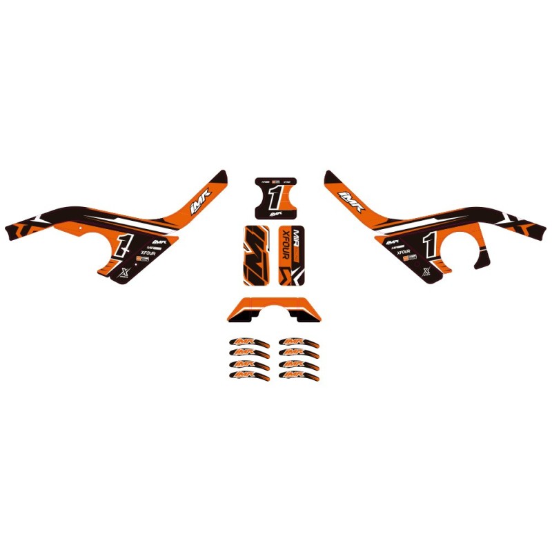 ADHESIVOS BICICLETA ELECTRICA 100W (NARANJA FLUOR)