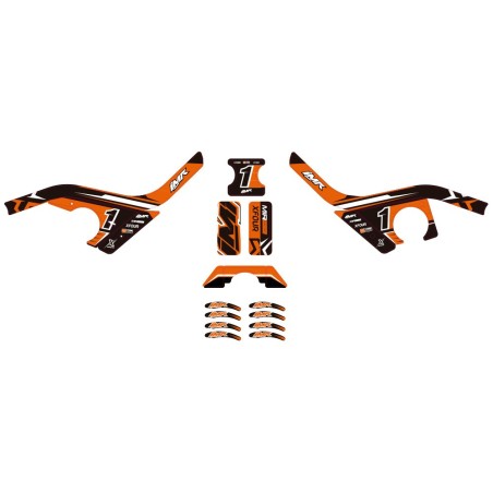 ADHESIVOS BICICLETA ELECTRICA 100W (NARANJA FLUOR)