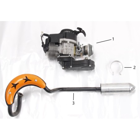 Despiece Minicross 50cc (MOTOR Y ESCAPE)