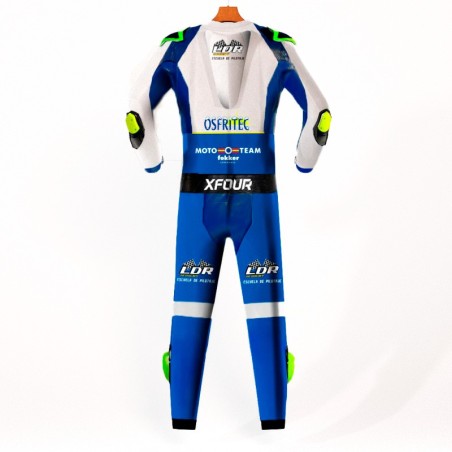 MONO XFOUR ADULTO MODELO LDR BLANCO Y AZUL