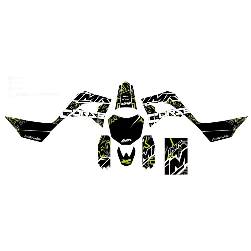 KIT ADHESIVOS CRF50 CORSE VERDE FLUOR