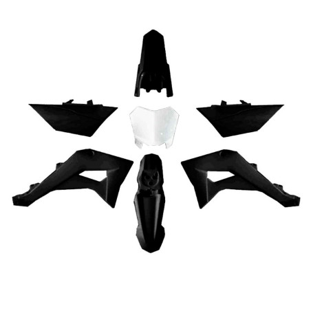 KIT PLASTICOS IMR CORSE / TS / COPA ALEVIN 90 / V4 / TD125 NEGRO
