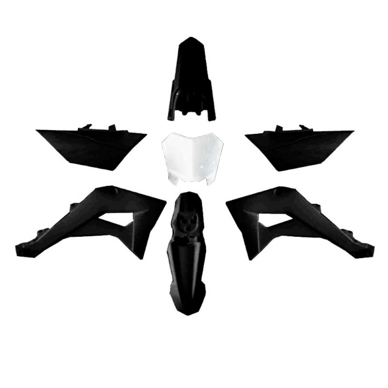 KIT PLASTICOS IMR CORSE / TS / COPA ALEVIN 90 / V4 / TD125 NEGRO