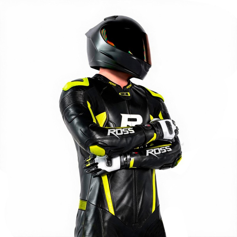 MONO XFOUR ADULTO MODELO ROSS AMARILLO FLUOR Y NEGRO