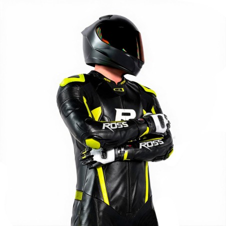 MONO XFOUR ADULTO MODELO ROSS AMARILLO FLUOR Y NEGRO