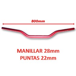 MANILLAR 28mm (ROJO)