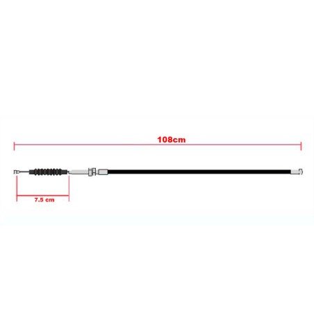 CABLE EMBRAGUE 108cm / Libre 7.5cm MODELO RACE PRO