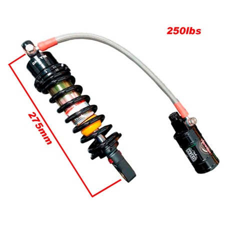 AMORTIGUADOR DNM 275mm 250lbs CON BOTELLA