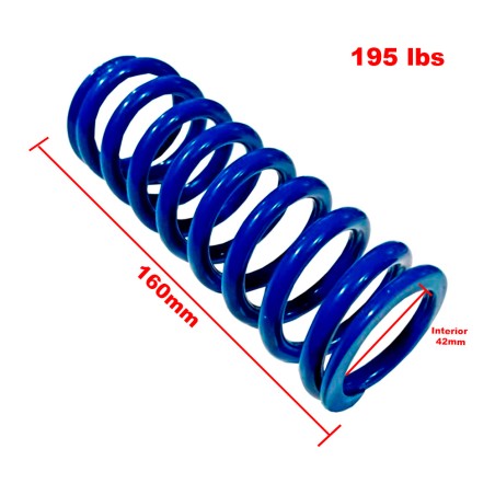 MUELLE AMORTIGUADOR IMR 160mm 195lbs di42mm - AZUL