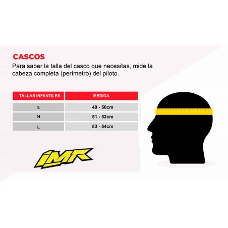 CASCO NIÑO IMR MX AMARILLO GAMA EVOLUTION