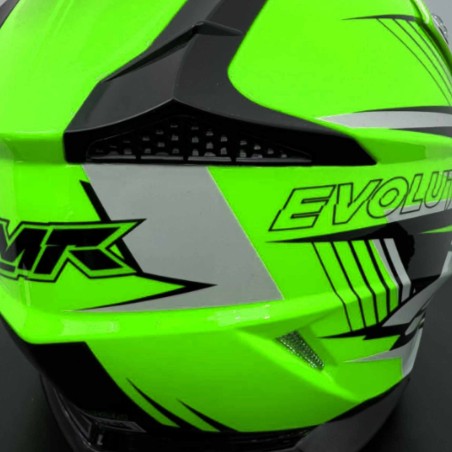 CASCO NIÑO IMR MX VERDE FLUOR GAMA EVOLUTION