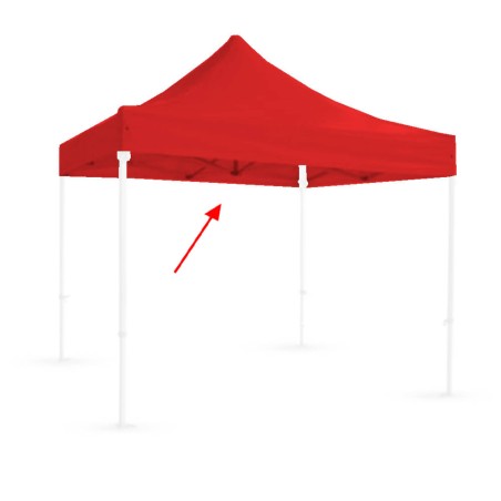 TECHO CARPA 3X3 IMPERMEABLE - ROJO