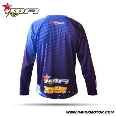 CAMISETA CROSS XFOUR AZUL ADULTO (OUTLET)