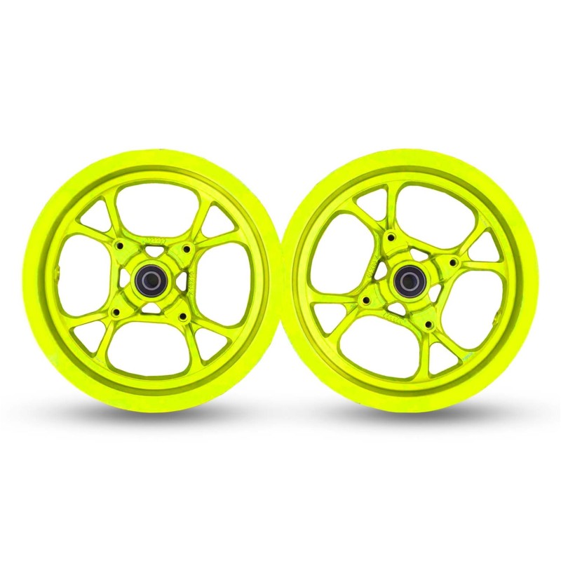 JUEGO LLANTAS 10" MINIGP 110 (HOMOLOGADAS RFME) AMARILLO