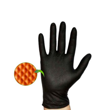 GUANTE NITRILO DIAMANTADO ( PACK 50 UNIDADES )