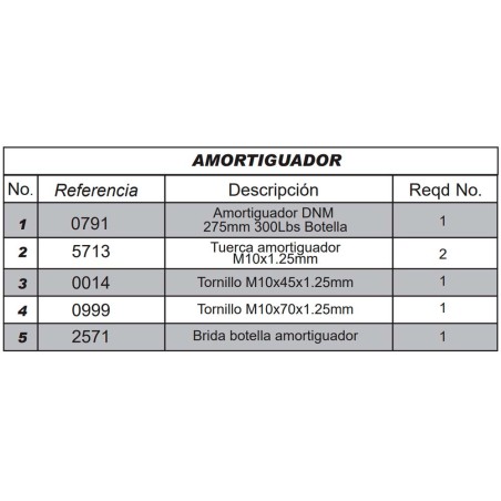 Despiece IMR Corse 155 RR (AMORTIGUADOR)