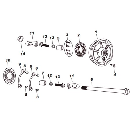 Despiece IMR Corse 155 RR (RUEDA TRASERA)